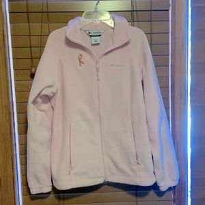 Soft pink fleece Columbia breast cancer jacket